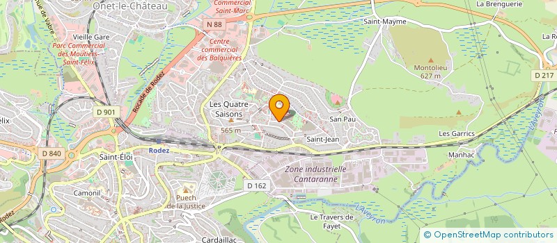 localisation de l'entreprise MONSIEUR JEAN-LUC LABAT  ONET-LE-CHATEAU