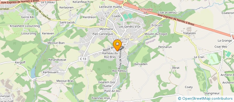 localisation de l'entreprise MONSIEUR JEAN LUC LAMOUR à LOPERHET
