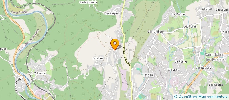 localisation de l'entreprise MONSIEUR JEAN-LUC LARGUIER  SAINT-MARTIN-DE-VALGALGUES