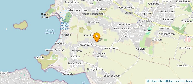 localisation de l'entreprise MONSIEUR JEAN LUC LE DEUN  LANDEDA