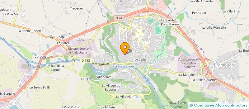 localisation de l'entreprise MONSIEUR JEAN-LUC LEBELLE à JOSSELIN