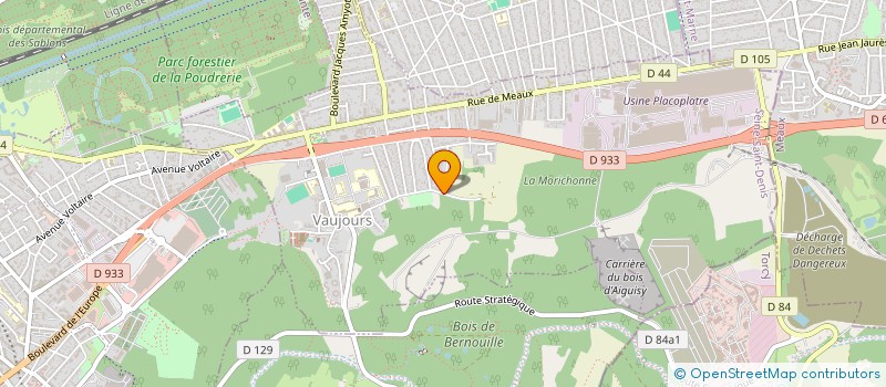 localisation de l'entreprise MONSIEUR JEAN LUC MAHMOUDI  VAUJOURS