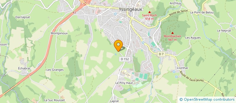 localisation de l'entreprise MONSIEUR JEAN-LUC MARGERIT à YSSINGEAUX