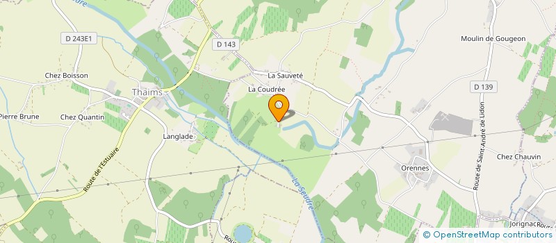 localisation de l'entreprise MONSIEUR JEAN LUC MENANTEAU  MONTPELLIER-DE-MEDILLAN