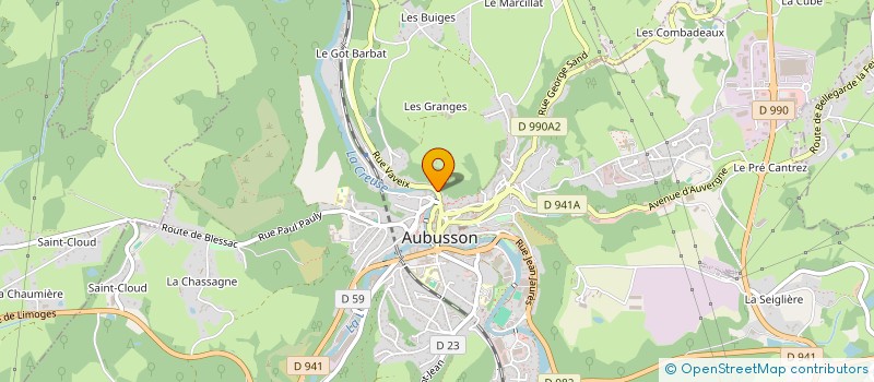 localisation de l'entreprise MONSIEUR JEAN-LUC MILLET à AUBUSSON