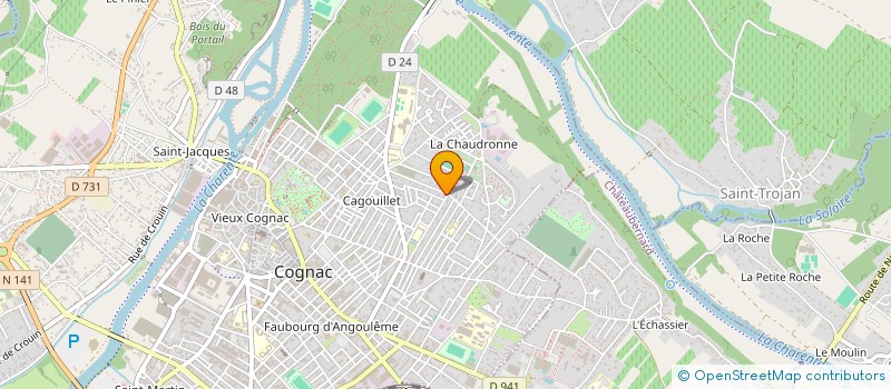 localisation de l'entreprise MONSIEUR JEAN-LUC MOURREAU à COGNAC