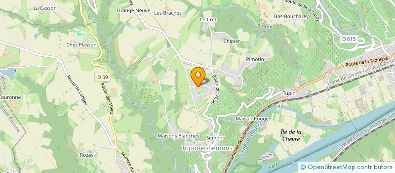 localisation de l'entreprise MONSIEUR JEAN-LUC MOUTON  LES ROCHES-DE-CONDRIEU