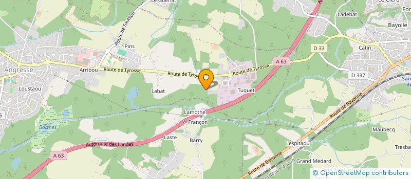 localisation de l'entreprise MONSIEUR JEAN-LUC OLIVIER  ANGRESSE