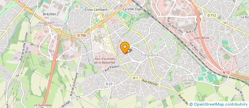 localisation de l'entreprise MONSIEUR JEAN-LUC PENNEC  TREGUEUX