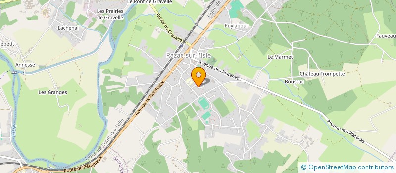 localisation de l'entreprise MONSIEUR JEAN LUC PERNIN  RAZAC-SUR-L'ISLE