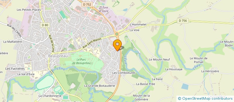 localisation de l'entreprise MONSIEUR JEAN LUC POHU  BEAUPREAU-EN-MAUGES