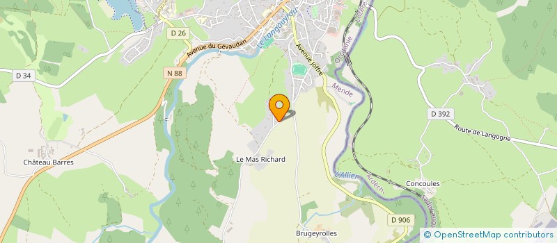 localisation de l'entreprise MONSIEUR JEAN LUC PONS  LANGOGNE