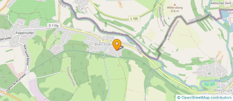 localisation de l'entreprise MONSIEUR JEAN LUC PORTE  BLIES-EBERSING