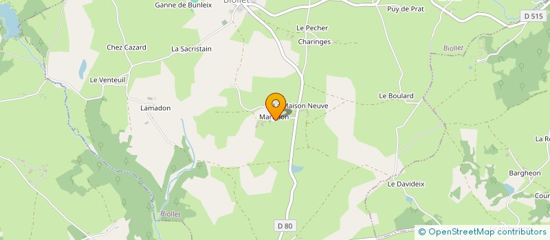 localisation de l'entreprise MONSIEUR JEAN-LUC POUGHET  BIOLLET