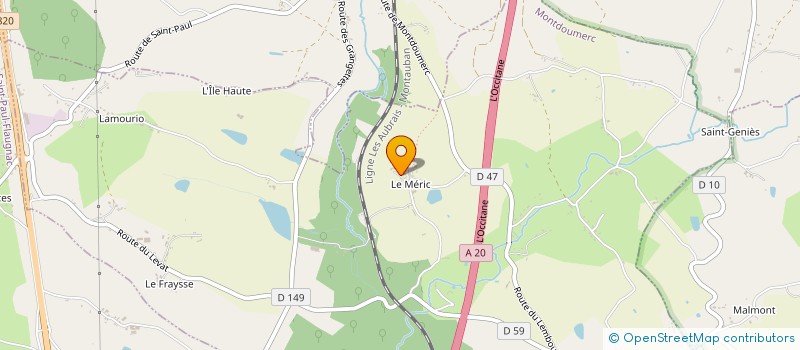 localisation de l'entreprise MONSIEUR JEAN-LUC POUSSOU  MONTDOUMERC