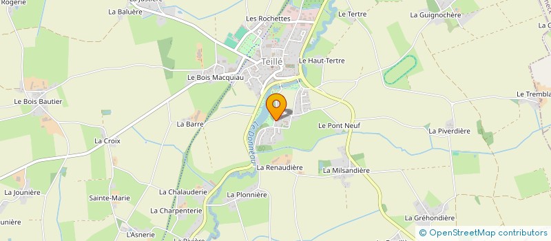 localisation de l'entreprise MONSIEUR JEAN-LUC PROU à TEILLE