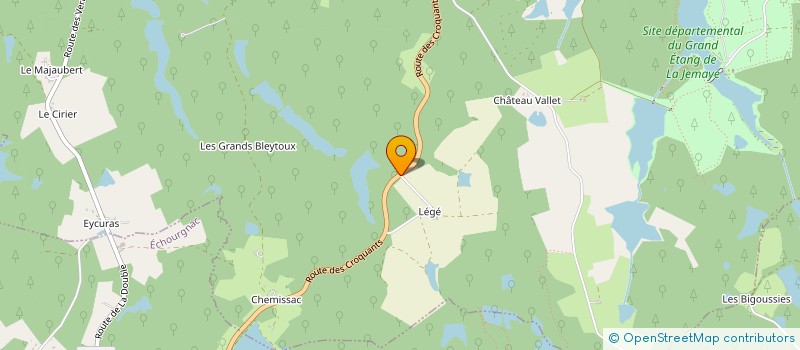 localisation de l'entreprise MONSIEUR JEAN-LUC REGNIER  LA JEMAYE-PONTEYRAUD