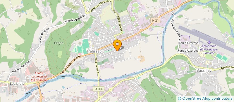localisation de l'entreprise MONSIEUR JEAN-LUC SARLANDE  TRELISSAC