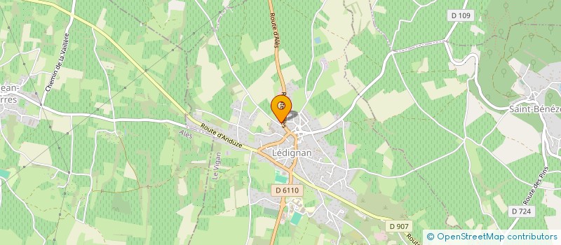 localisation de l'entreprise MONSIEUR JEAN-LUC TEISSIER  LEDIGNAN