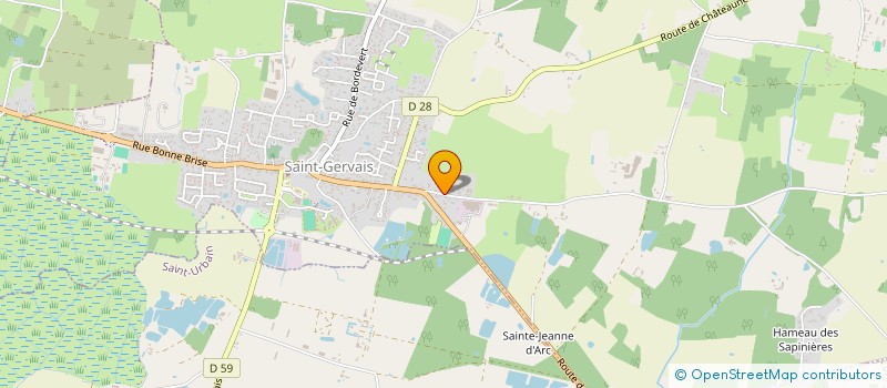 localisation de l'entreprise MONSIEUR JEAN-LUC TRICHEREAU  SAINT-GERVAIS