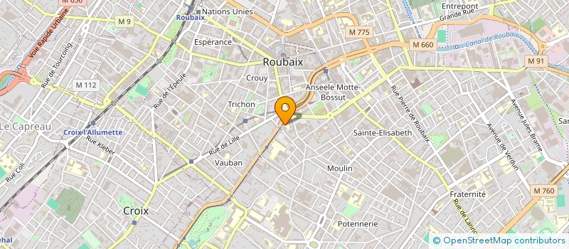 localisation de l'entreprise MONSIEUR JEAN-LUC VANDEN WILDENBERG  ROUBAIX