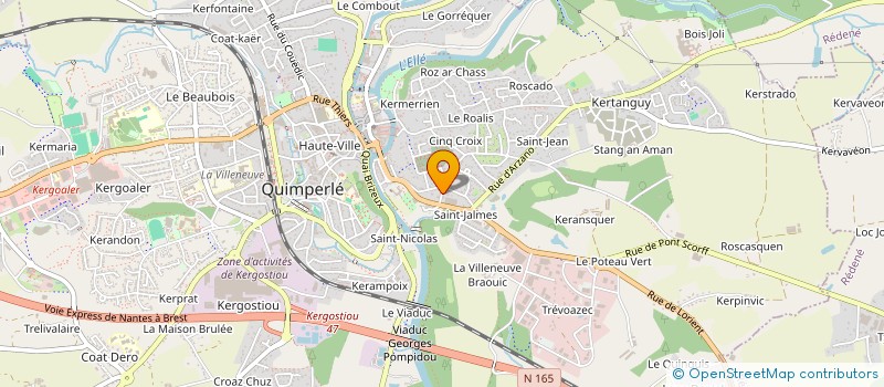 localisation de l'entreprise MONSIEUR JEAN-LUC VILLESANGE  QUIMPERLE