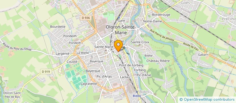 localisation de l'entreprise MONSIEUR JEAN-LUC VIRAPIN  OLORON-SAINTE-MARIE
