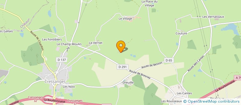 localisation de l'entreprise MONSIEUR JEAN LUCAS  CRESSANGES