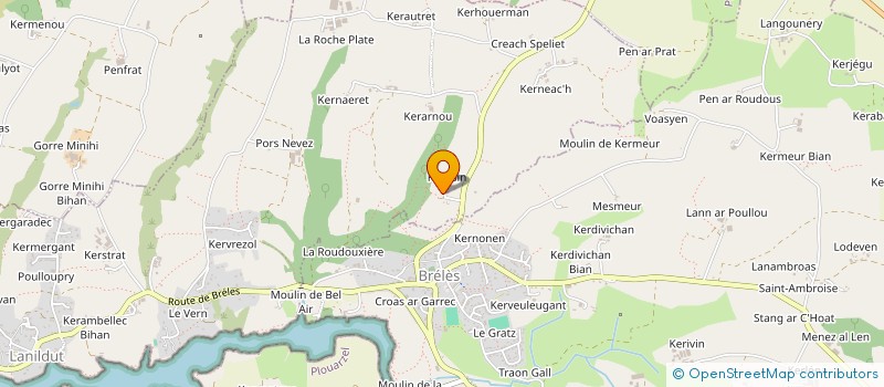 localisation de l'entreprise MONSIEUR JEAN MADEC  LANILDUT