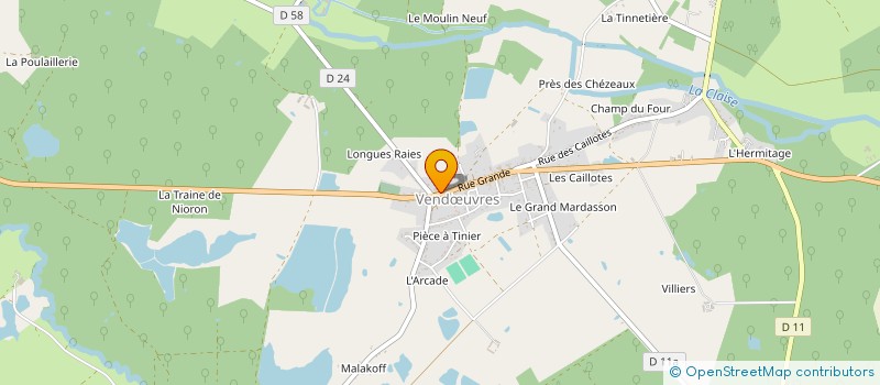 localisation de l'entreprise MONSIEUR JEAN MAHOUDEAU à VENDŒUVRES