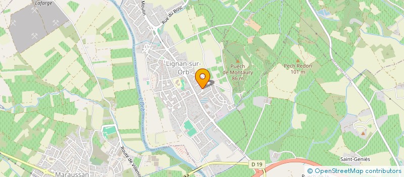 localisation de l'entreprise MONSIEUR JEAN MALEVAUT  LIGNAN-SUR-ORB