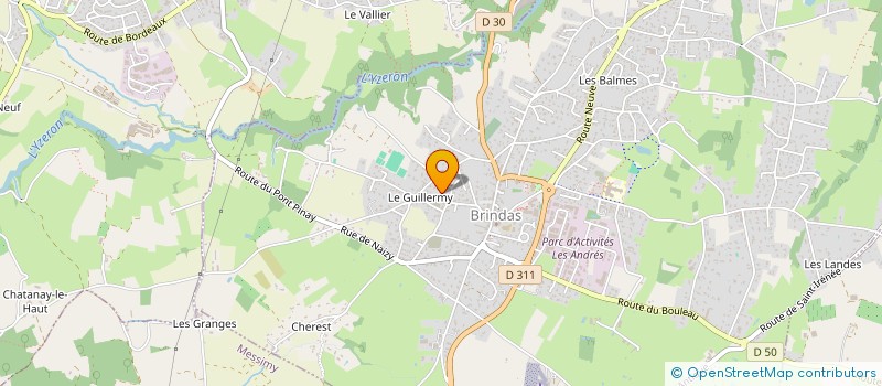 localisation de l'entreprise MONSIEUR JEAN MALLIER  BRINDAS