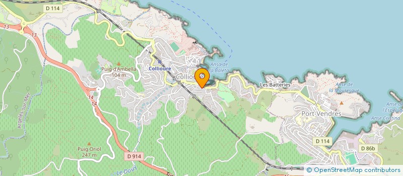 localisation de l'entreprise MONSIEUR JEAN MANGIN  COLLIOURE