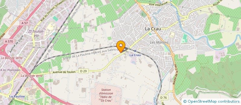 localisation de l'entreprise MONSIEUR JEAN MANZONI  LA CRAU