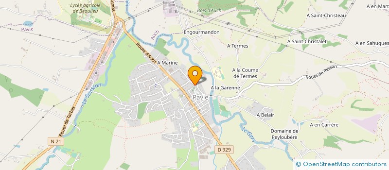 localisation de l'entreprise MONSIEUR JEAN-MARC AUTIE  PAVIE
