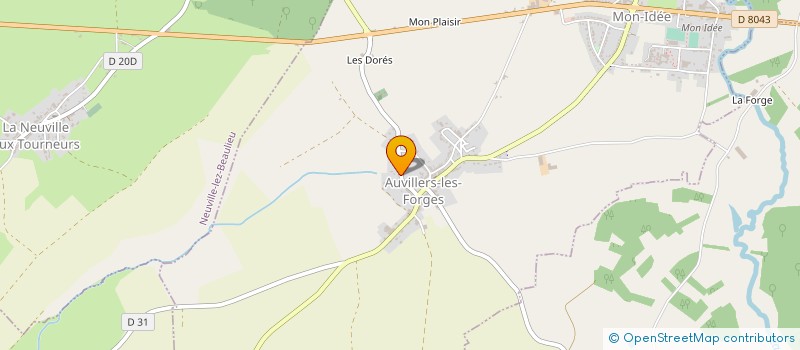 localisation de l'entreprise MONSIEUR JEAN-MARC BARRAY à AUVILLERS-LES-FORGES