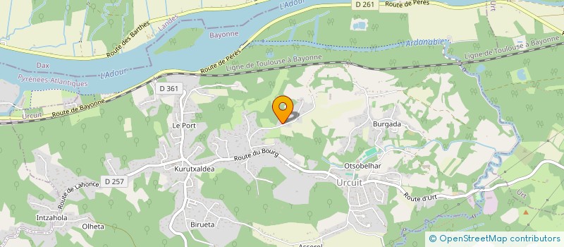 localisation de l'entreprise MONSIEUR JEAN-MARC BIADOS  URCUIT