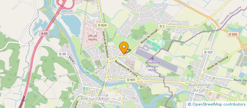 localisation de l'entreprise MONSIEUR JEAN-MARC BLUTEAU  AIRE-SUR-L'ADOUR