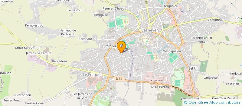 localisation de l'entreprise MONSIEUR JEAN MARC CALARNOU  LE FOLGOET