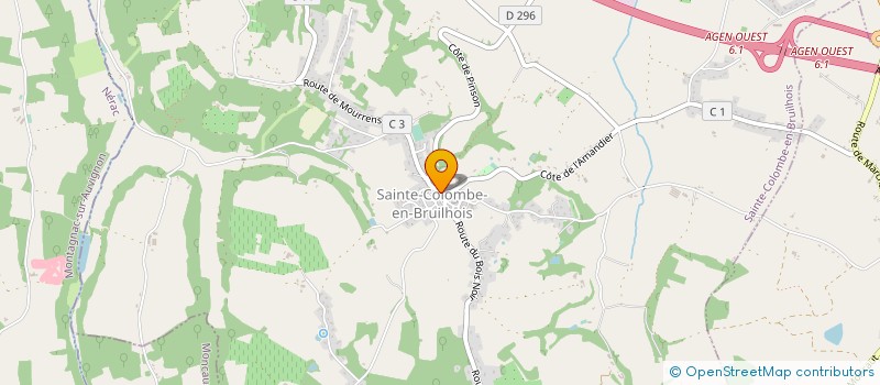 localisation de l'entreprise MONSIEUR JEAN MARC COLIN  SAINTE-COLOMBE-EN-BRUILHOIS