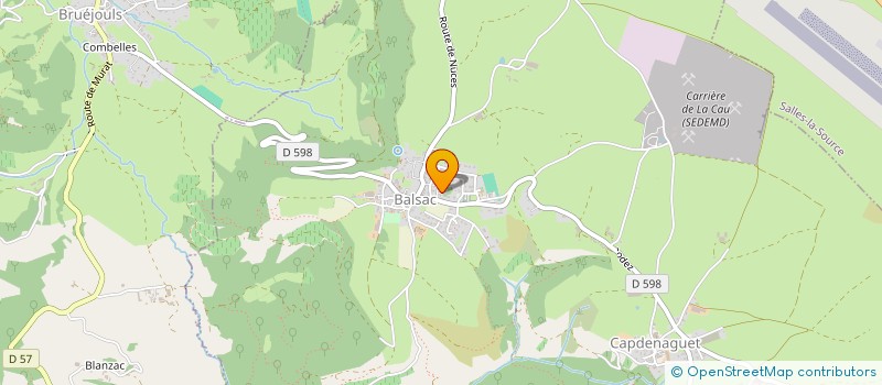 localisation de l'entreprise MONSIEUR JEAN MARC COSTES  DRUELLE BALSAC