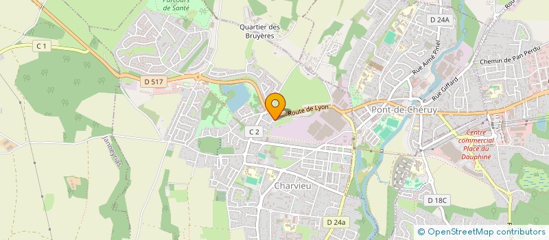 localisation de l'entreprise MONSIEUR JEAN-MARC DANIEL  CHARVIEU-CHAVAGNEUX