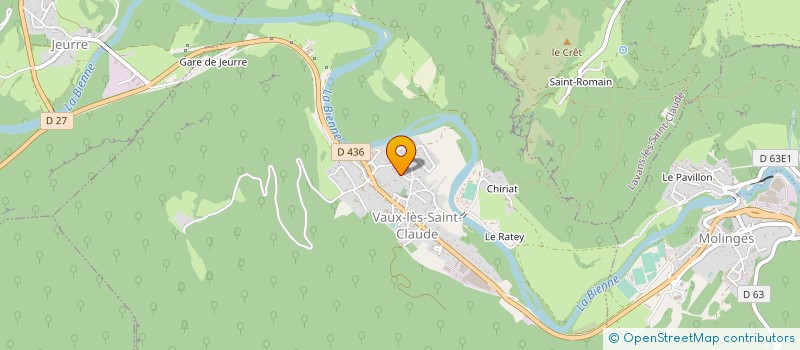 localisation de l'entreprise MONSIEUR JEAN-MARC DEGEORGE  VAUX-LES-SAINT-CLAUDE