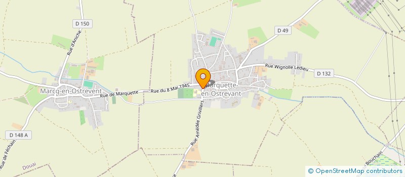 localisation de l'entreprise MONSIEUR JEAN-MARC DELCAMBRE  MARQUETTE-EN-OSTREVANT