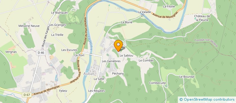 localisation de l'entreprise MONSIEUR JEAN MARC DOMME  AUBAS