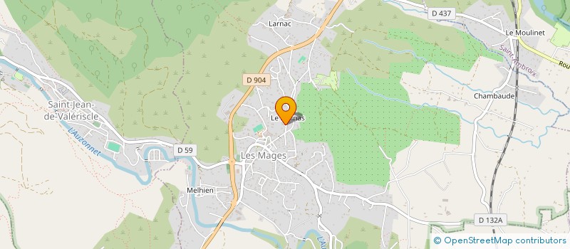 localisation de l'entreprise MONSIEUR JEAN-MARC DONNAT  LES MAGES