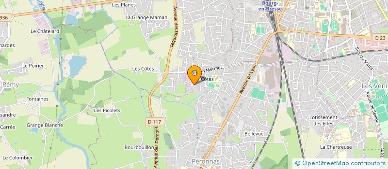 localisation de l'entreprise MONSIEUR JEAN-MARC DREVET  PERONNAS