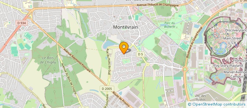 localisation de l'entreprise MONSIEUR JEAN-MARC DUMELIE  MONTEVRAIN