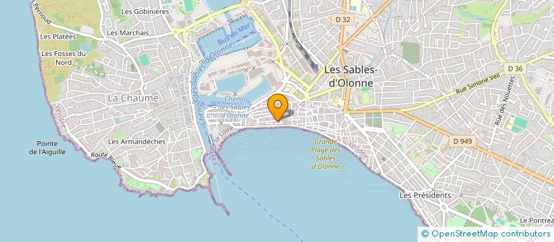 localisation de l'entreprise MONSIEUR JEAN-MARC DURANTEAU à LES SABLES D'OLONNE