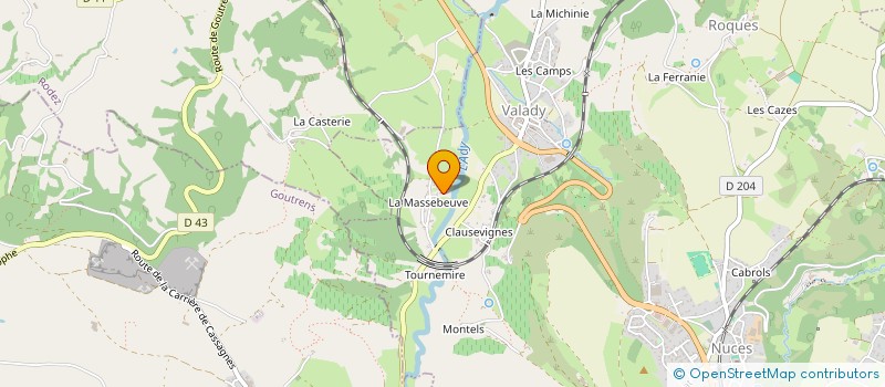 localisation de l'entreprise MONSIEUR JEAN-MARC GOMBERT  VALADY